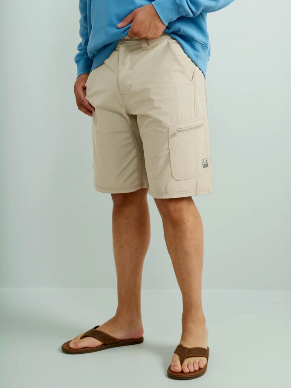 HUK Next Level 10.5" Fishing Classic Quick Dry Performance Active Short Khaki, M